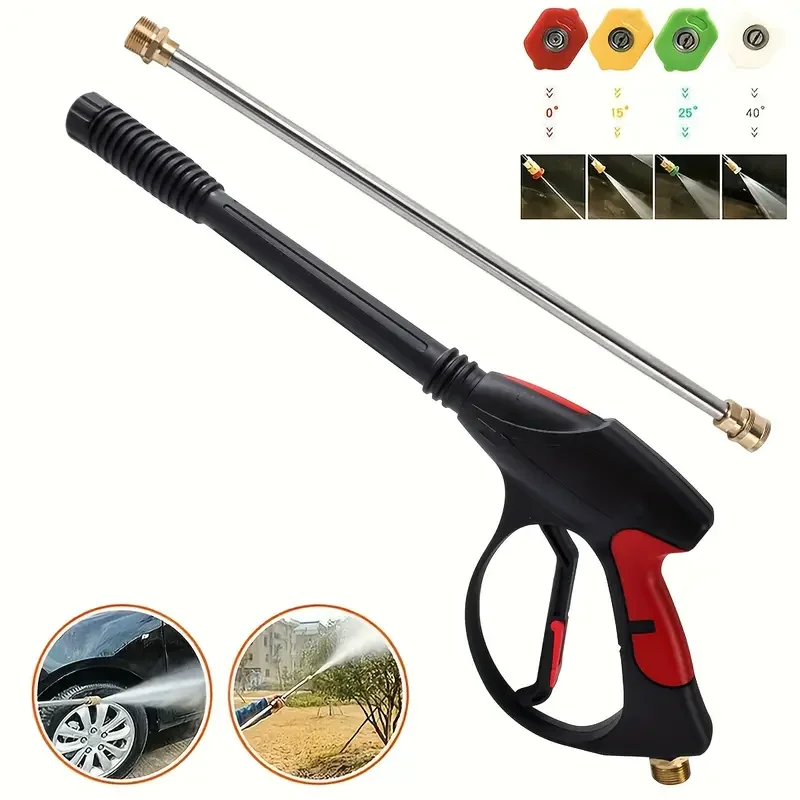 High Pressure Cleaning Water Gun M22-14 Copper Valve Core Car Washing Water Gun 1/4 Quick Connect 4000psi With 5 Color Nozzles