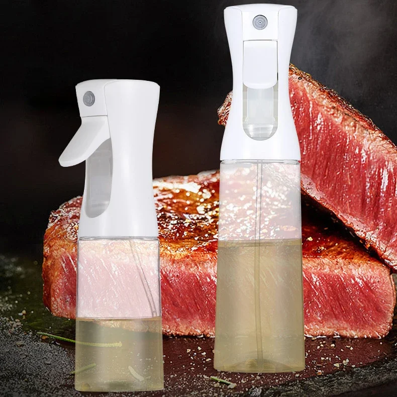 200/300/500mlOil Spray Plastic Household Kitchen Oil Spray Bottle Or Oil Brush Nebulizing Mist Filling Cooking Dual Use BBQ
