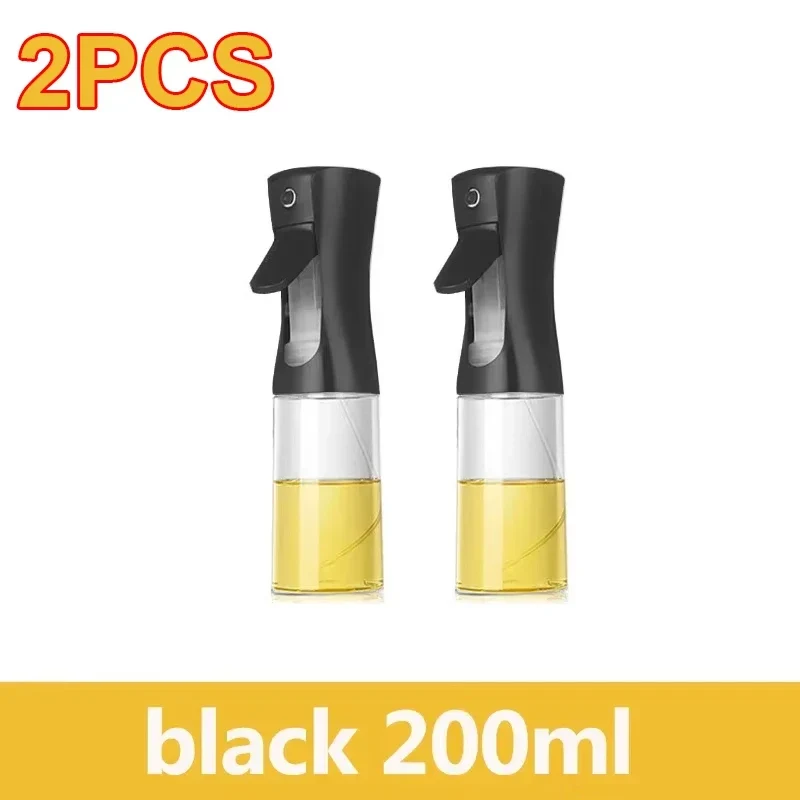 200/300/500mlOil Spray Plastic Household Kitchen Oil Spray Bottle Or Oil Brush Nebulizing Mist Filling Cooking Dual Use BBQ