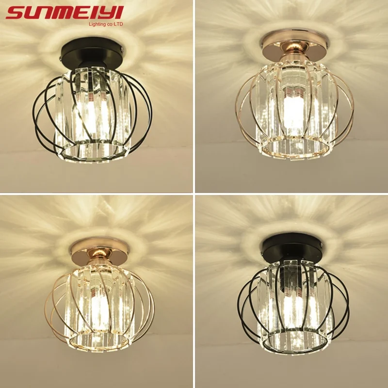 Nordic Modern K9 Crystal Ceiling Lights Indoor Ceiling Lamp Hallway Stairs Bedroom Lustre Dining Room Fixtures Home Decor