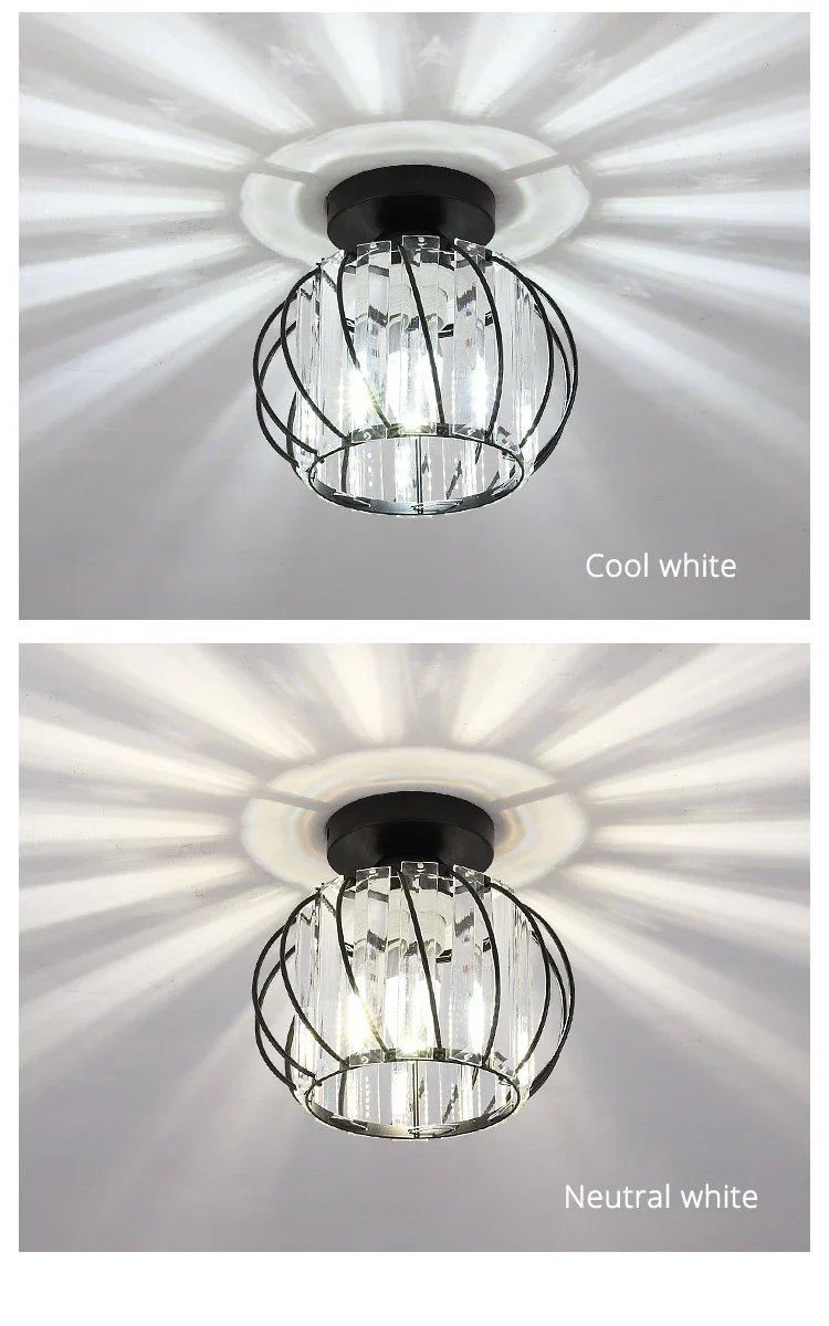 Nordic Modern K9 Crystal Ceiling Lights Indoor Ceiling Lamp Hallway Stairs Bedroom Lustre Dining Room Fixtures Home Decor