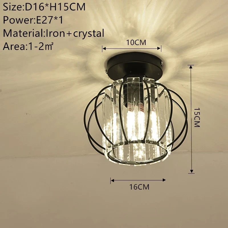 Nordic Modern K9 Crystal Ceiling Lights Indoor Ceiling Lamp Hallway Stairs Bedroom Lustre Dining Room Fixtures Home Decor