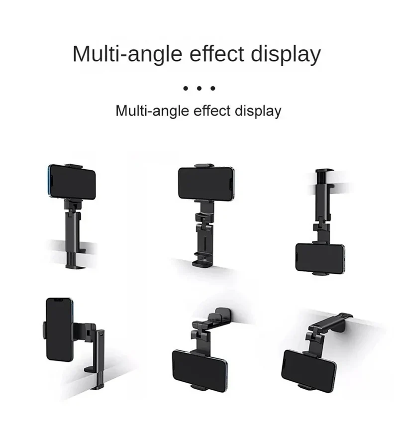 Airplane Phone Holder Portable Foldable Desktop Mobile Phone Stand Rotatable Selfie Holding Live Train Seat Clip Lazy Bracket