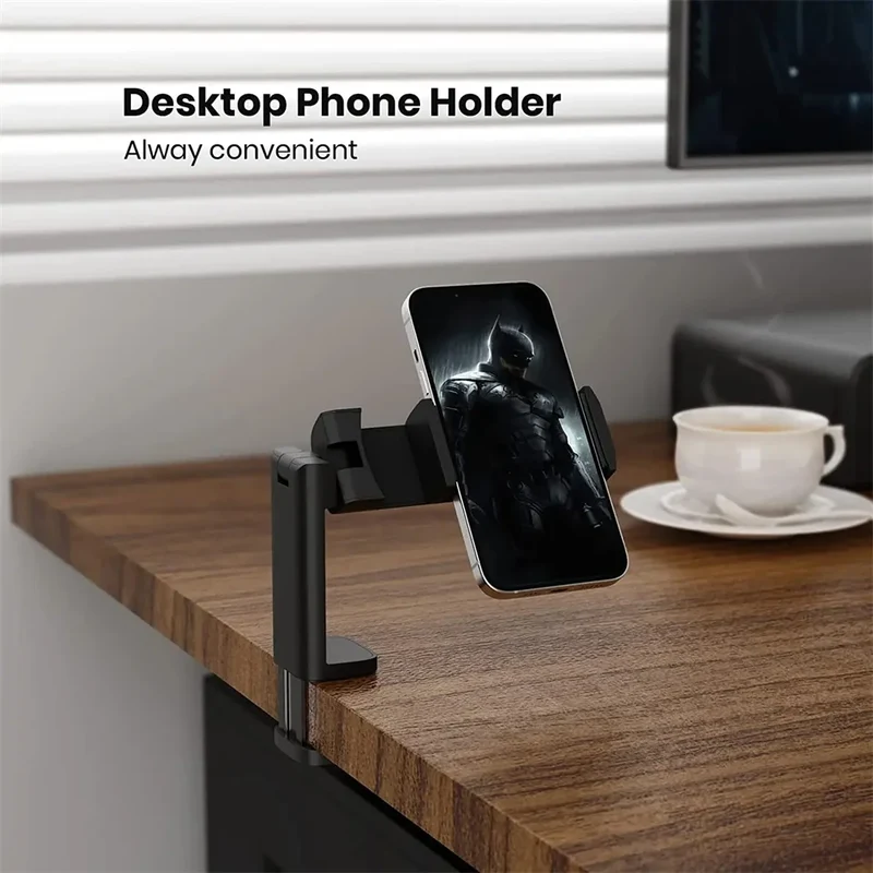 Airplane Phone Holder Portable Foldable Desktop Mobile Phone Stand Rotatable Selfie Holding Live Train Seat Clip Lazy Bracket