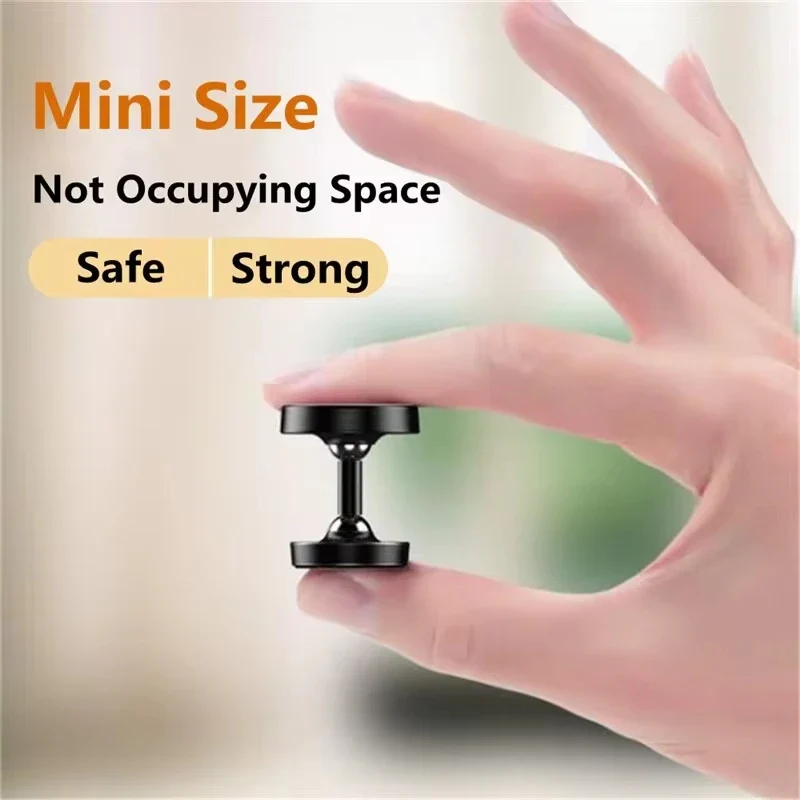 Creative Dual Axis Alloy magnetic car bracket 720 ° rotation Double ball magnetic phone holder for Any model phone
