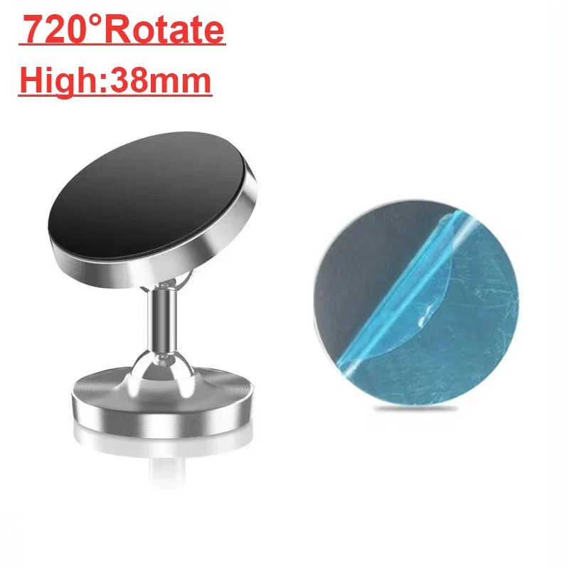 Creative Dual Axis Alloy magnetic car bracket 720 ° rotation Double ball magnetic phone holder for Any model phone