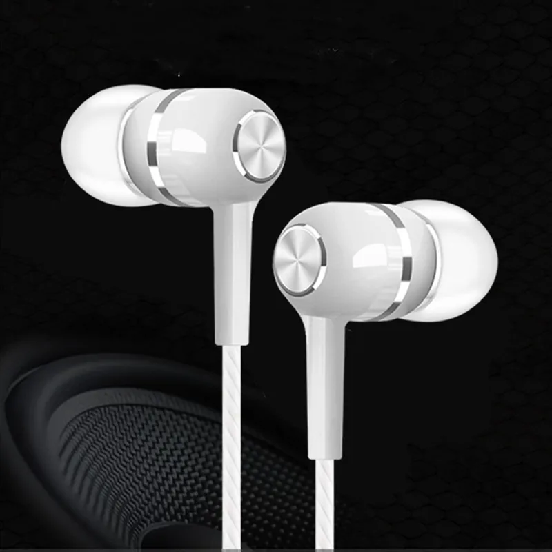 2024 New 3.5mm Wired In-earSuper Bass Crack Colorful Headset Earbud with Microphone Hands Free Sport Earphone For Android iPhone