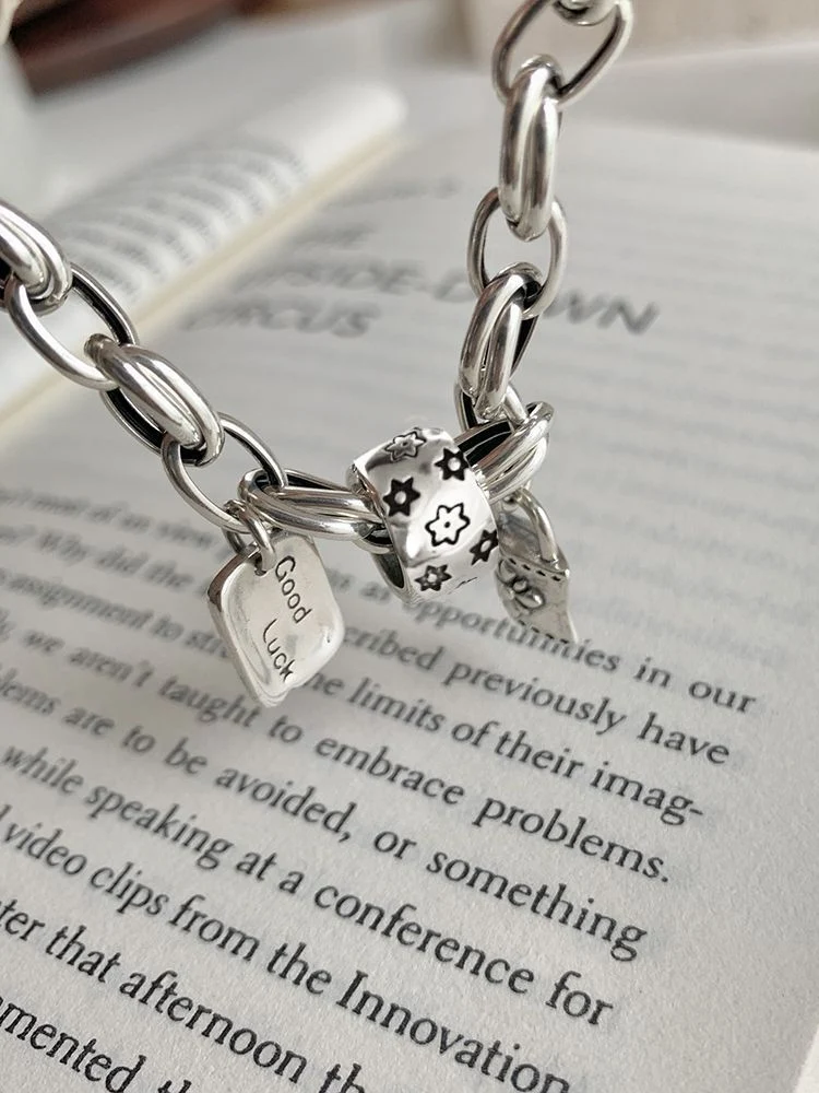 Six-pointed Star Old 925 Sterling Silver Bracelet Women's Autumn and Winter 2025 New Ins Niche Design Cold Style Couple Bracelet