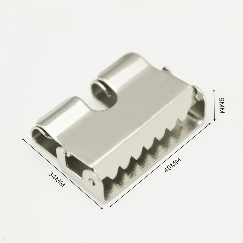 Belt head connection iron clip plate buckle multi-purpose clip pin buckle belt accessories 40mm smooth buckle belt linker