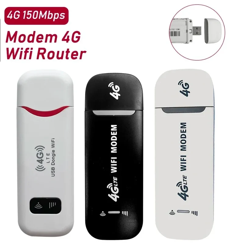 4G LTE Wireless USB Dongle Mobile Broadband 150Mbps Modem Stick Sim Card Router Network Card USB Modem Stick for Home Office