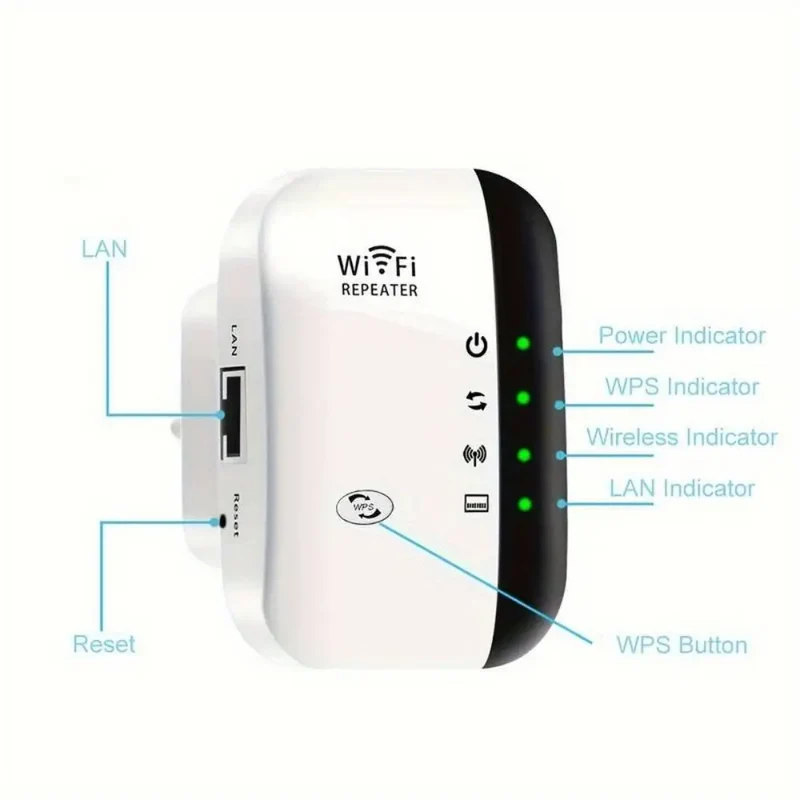 300Mbps Wireless WIFI Extender Repeater 2.4G Home Router Wifi Range Signal Amplifier Network UK Plug