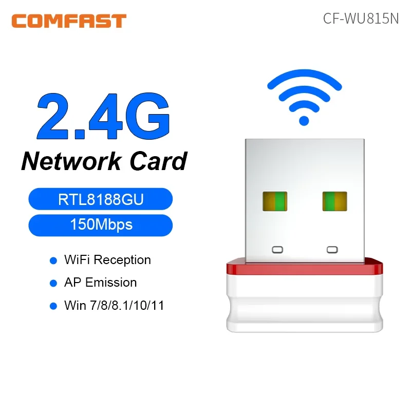 COMFAST WiFi 6 Wi-Fi Adapter Mini AX600 Network Card USB WIFI Dongle 2.4GHz Cle Wi-Fi Lan Adapter Driver Free 600M WIFI Receiver