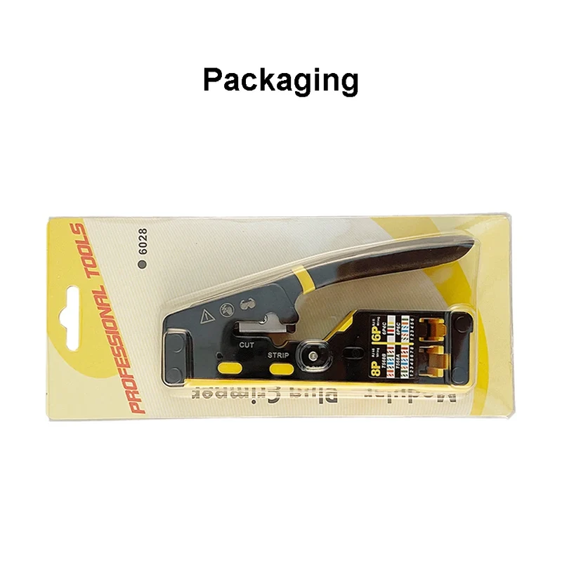ONTi RJ45 Cat7/6/6A/5E Connector and RJ45 Crimp Tool Pass Through Crimper for 8P8C with Replacement Blade Cable Stripper