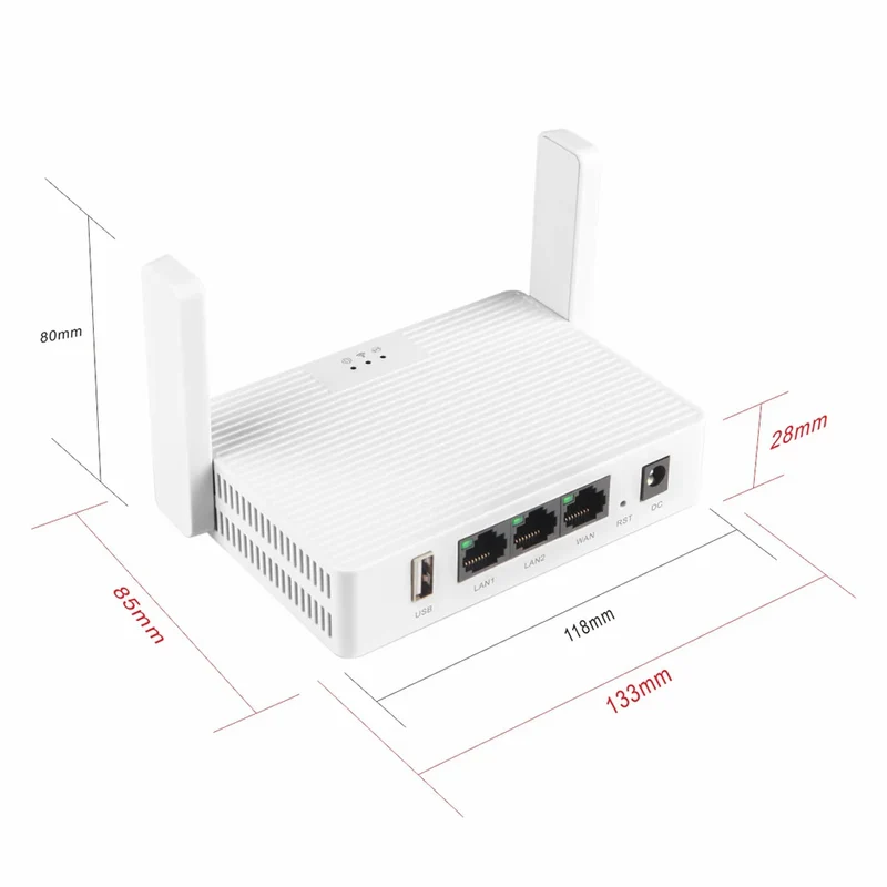 WiFi Repeater Dual Band 1200Mbps Router Dual Band 2.4G 5G Wireless Range Extender 4 Antennas Wifi Amplifier for Home Office