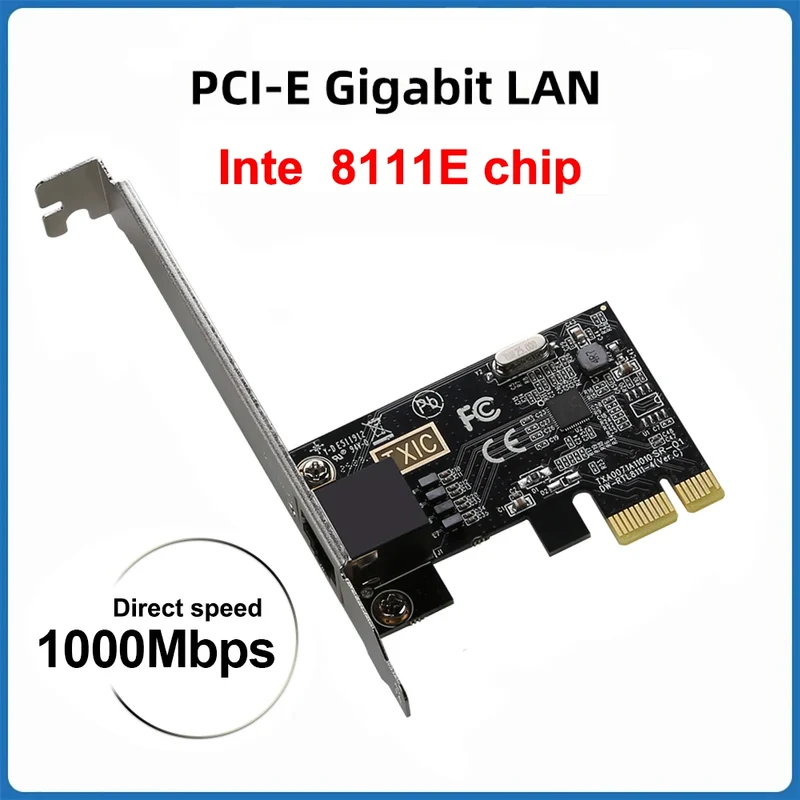2.5G PICE To RJ45 Network Card RTL8125B chip 2500Mbps RJ45 PCI Express Converter Lan Ethernet Gigabit Adapter For Win7/8/10/11