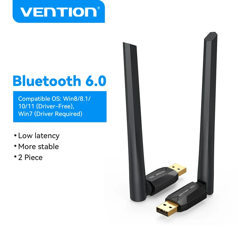 Vention USB Bluetooth Adapter 5.0 5.1 5.3 5.4 6.0 Dongle for PC Speaker Wireless Mouse Keyboard Music Audio Receiver Transmitter