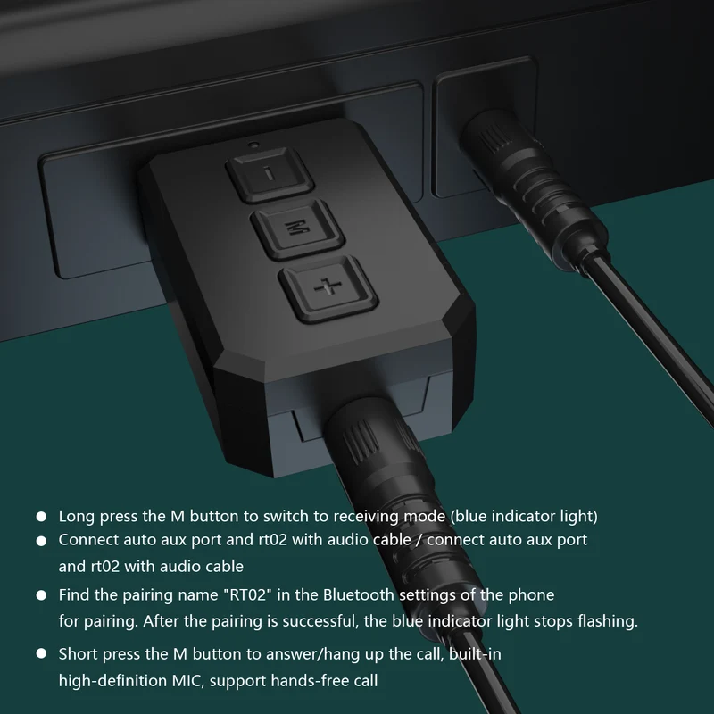 Grwibeou Wireless 2 in 1 USB Bluetooth 5.0 Dongle Adapter for PC TV Speaker Wireless Mouse Music Audio Receiver Transmitter Aptx