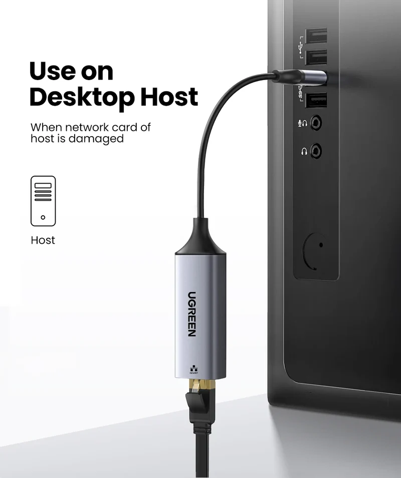 UGREEN USB Ethernet Adapter USB 3.0 Network Card to USB RJ45 Lan for PC Windows 10 Xiaomi Mi Box 3/S Nintend Switch Ethernet USB