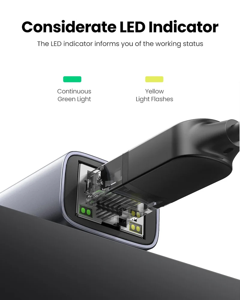 UGREEN USB Ethernet Adapter USB 3.0 Network Card to USB RJ45 Lan for PC Windows 10 Xiaomi Mi Box 3/S Nintend Switch Ethernet USB