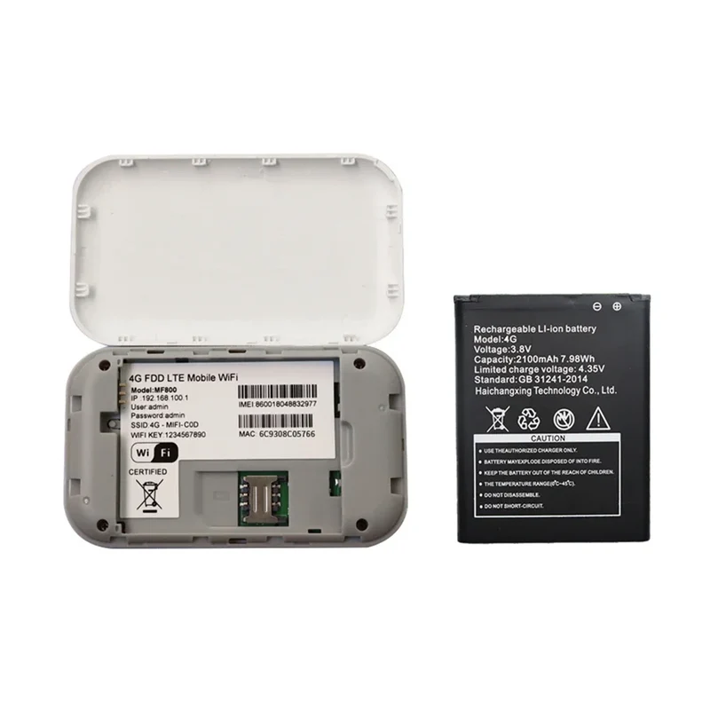 4G Lte Router Wireless Wifi 2100mAh Mobile Hotspot with SIM Card Slot Hotspot Pocket WIFI 150mbps for Outdoor Home Office Travel