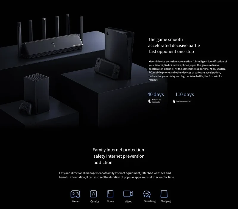 Xiaomi Wireless Wifi 7 Router BE7000 Signal Booster Repeater Extend Gigabit Amplifier 160MHz 1GB Memory Tri-band Mesh Mi Route