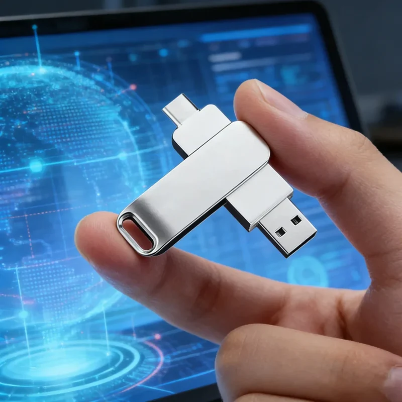 USB3.0 USB Flash Drive 1TB 2TB 16TB OTG Pen Drive High Speed Type-C Flash Disk Real Capacity Metal Pendrive For Phone Computer