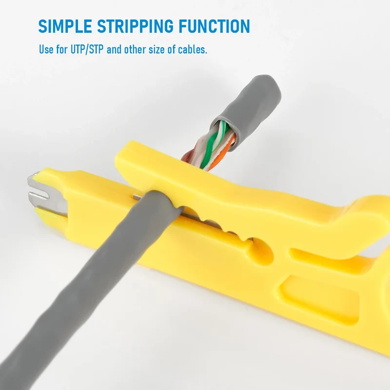 RJ45 Crimping Tool Set, 8P6P Cat5 Cat5e Cat6 Ethernet Crimper Pliers with Wire Stripper Cutter for RJ11 RJ12 Modular Plugs