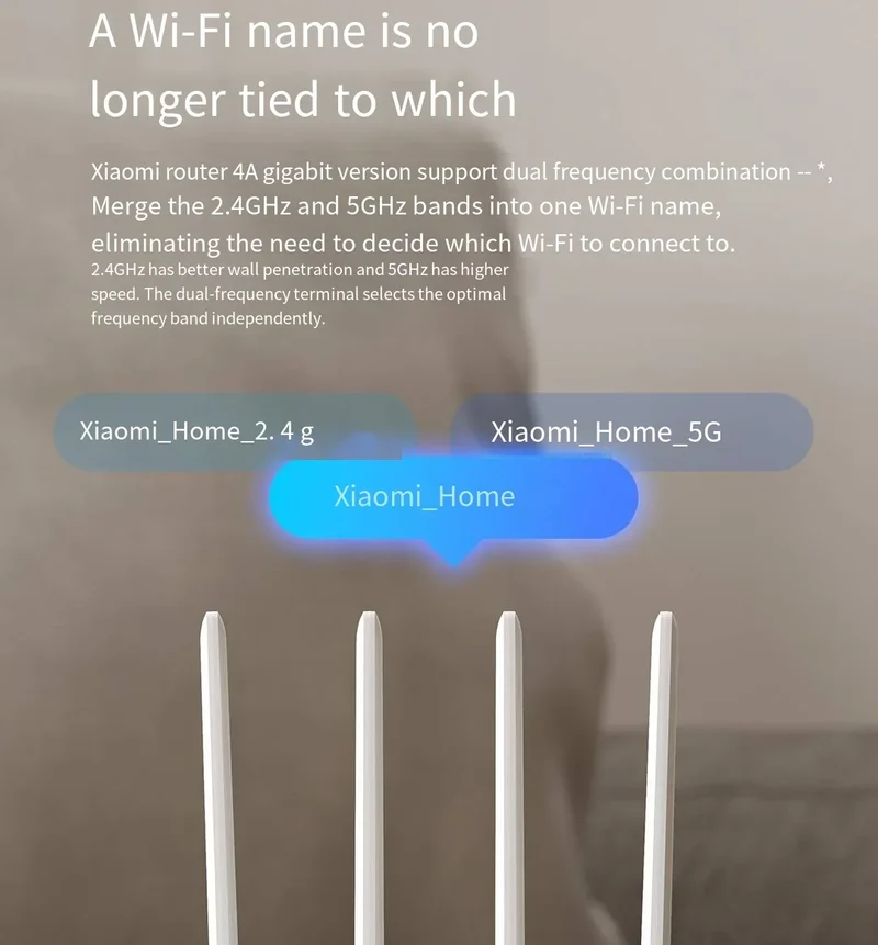 Xiaomi Router 4A Gigabit Edition 1000M 100M 5GHz 2.4GHz WiFi ROM 16MB DDR3 64MB 128MB High Gain 4 Antennas Remote Mi APP Control