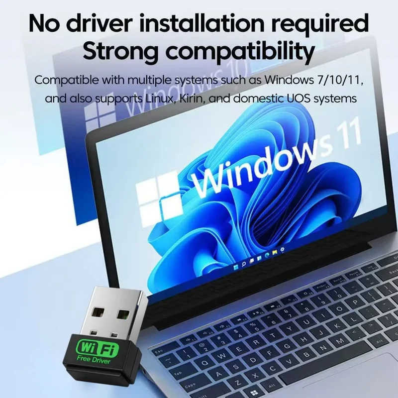 Wireless Network Card 150M Dual Band Wifi Adapter Driver Free For Desktop Laptop