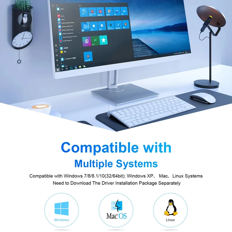 COMFAST 1300M Adaptador Wi Fi Banda Dupla Sem Fio 2.4G/ 5GHz 4 Antenna USB3.0 Wireless USB Placa Wifi Pra PC Kali Linux Adapter