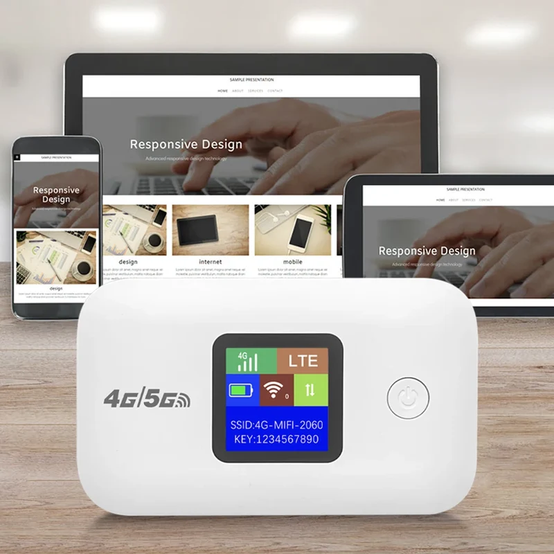 4G/5G Mobile WIFI Router 150Mbps 4G LTE Wireless Router 3500mA Portable Pocket MiFi Modem with Sim Card Slot Mobile WiFi Hotspot
