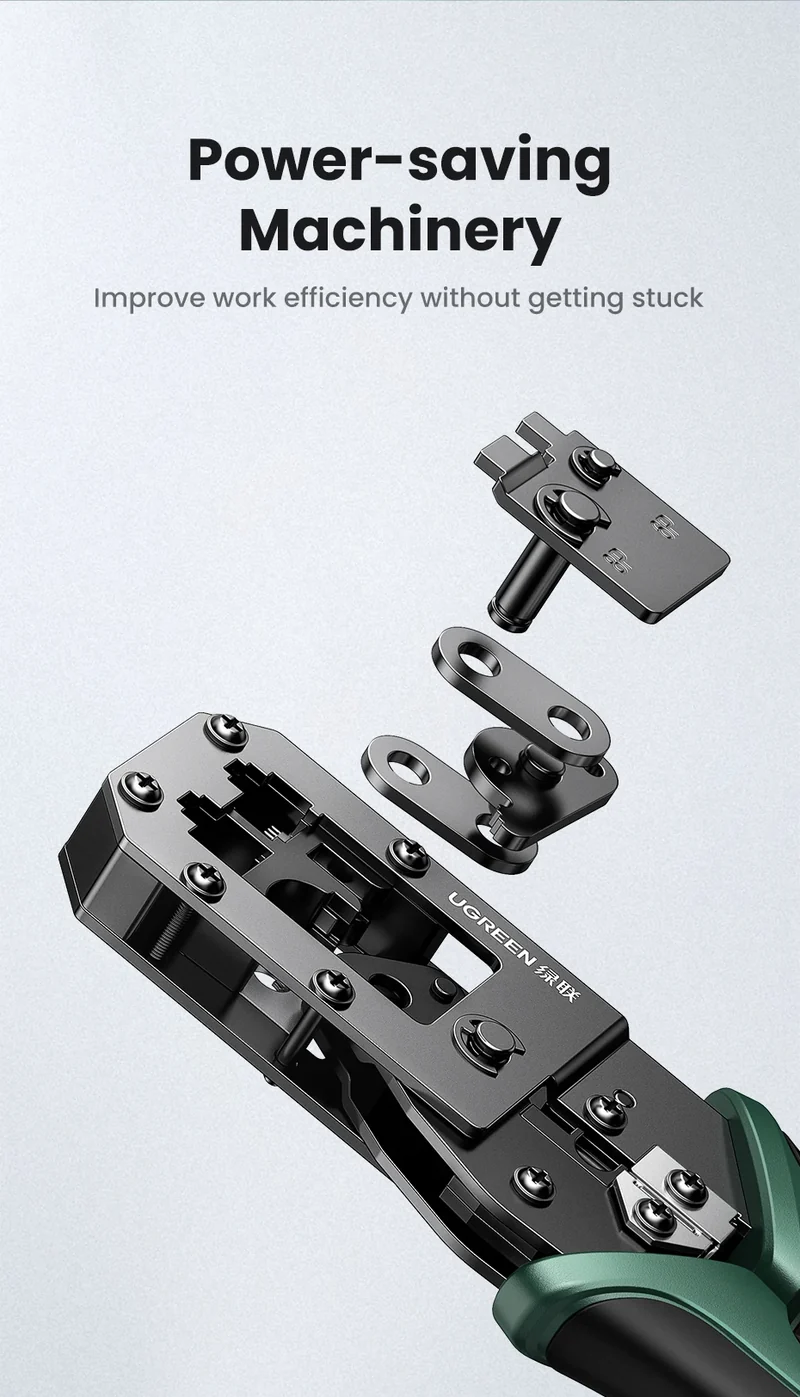 UGREEN RJ45 Crimper Tools RJ45 Crimping Pliers for CAT6/7 Ethernet Lan Cable Network Cutter Stripper Plier Multifuntion Tool