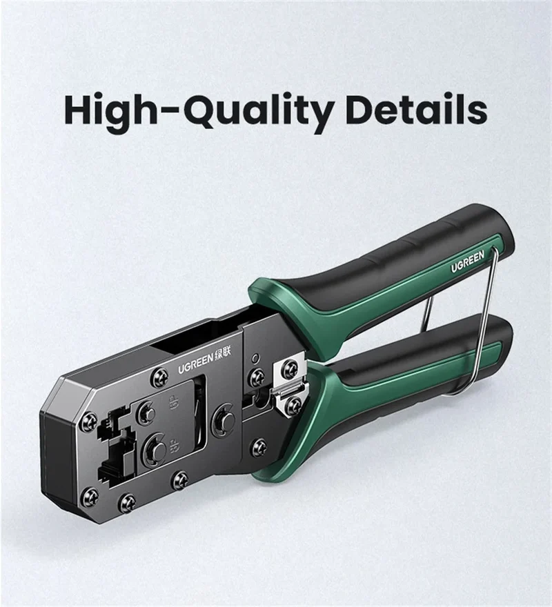 UGREEN RJ45 Crimper Tools RJ45 Crimping Pliers for CAT6/7 Ethernet Lan Cable Network Cutter Stripper Plier Multifuntion Tool
