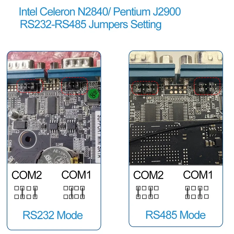 Fanless Industrial PC Intel J6412 N2840 J2900 4xCOM RS232 RS485 6xUSB 2x LAN HDMI VGA Mini PCIe WiFi 4G LTE GPIO Windows Linux