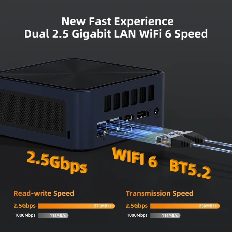 ZXIPC Mini PC AMD Ryzen 7 8745HS R5-6600H R7-7735HS R7-7840HS DDR5 M.2 NVME SSD Support 4K HDMI Display/WiFi6/USB3.2/Office
