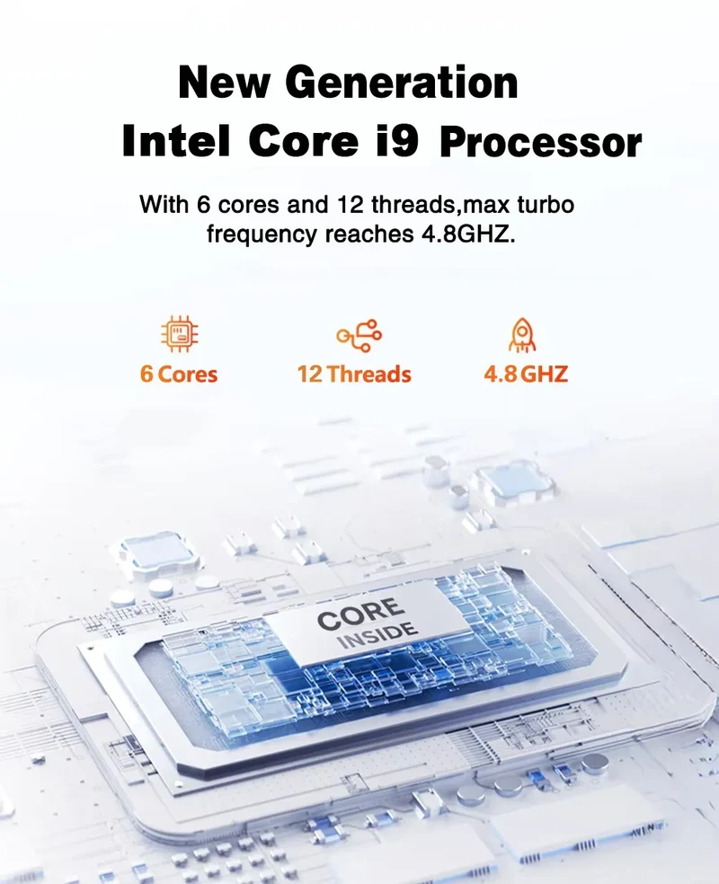 2026 Windows11 Pro Mini PC Protable Gaming i9 10980HK N150 16/32GB RAM WIFI6 BT5.2 4K 1/2TB SSD 1000Mbps Mini Gamer Computer PC