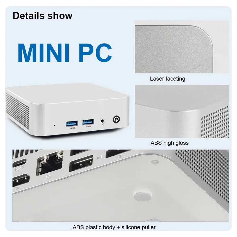 SZBOX W6 Intel N3700/ N3710/N3160 Mini PC DDR 2*SATA SSD Wifi BT Pocket Office Computer Windows 10 Computer