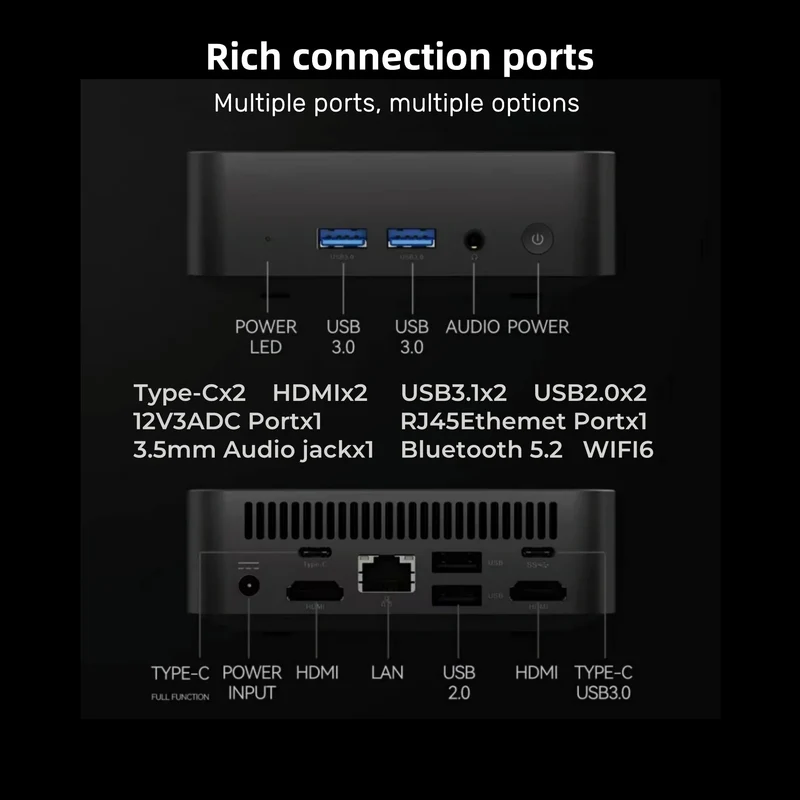 Windows 11 MiniPC Intel Core i9 10980HK Intel N150 16GB 32GB RAM WIFI6 BT5.2 4K 1TB 2TB SSD 1000Mbps Protable Gaming Computer PC