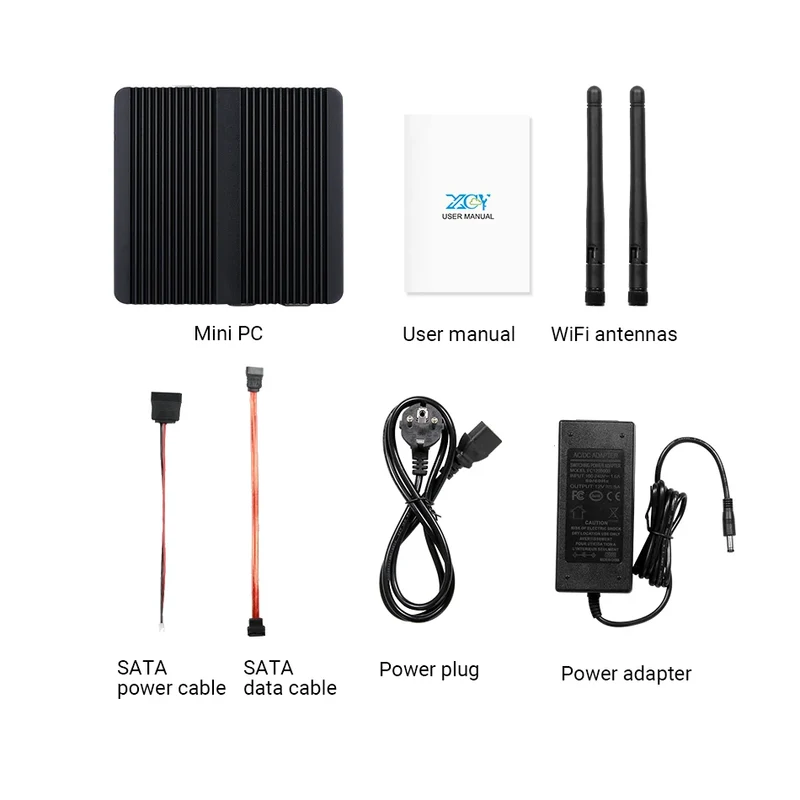 Fanless Mini PC IPC Intel J1900 J2900 I5-5200U 2xEthernet 2x COM DB9 HDMI VGA MPICE Expansion WiFi 4G LTE Support Windows Linux