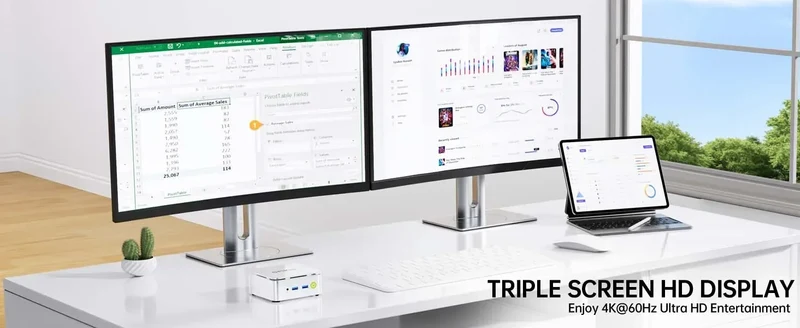 GMKtec G10 AMD Ryzen 5 3500U Mini PC DDR4 3200Mhz PCie 3.0 NVMe SSD Wifi5 BT5.0 Triple Screen Display COMPUTER Wins 11