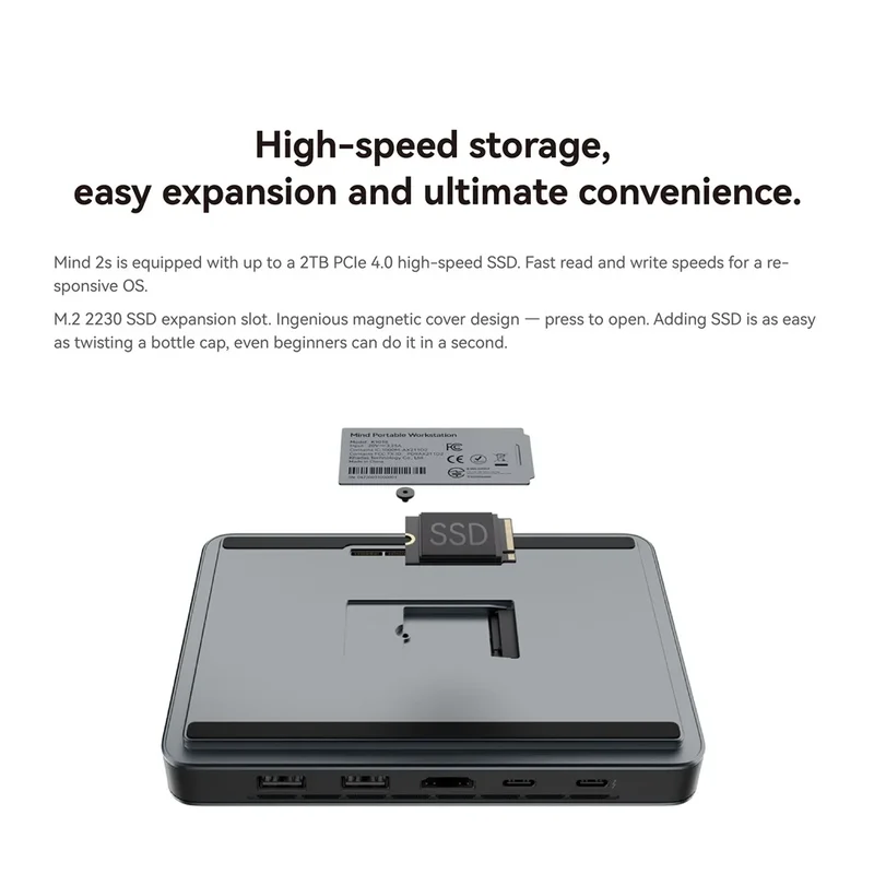 Khadas Mind Pro/2/2s AI Mini PC, Micro Desktop Computer with Intel Core Ultra 7 155H, up 64GB+2TB, Windows 11 Home, 8K Display