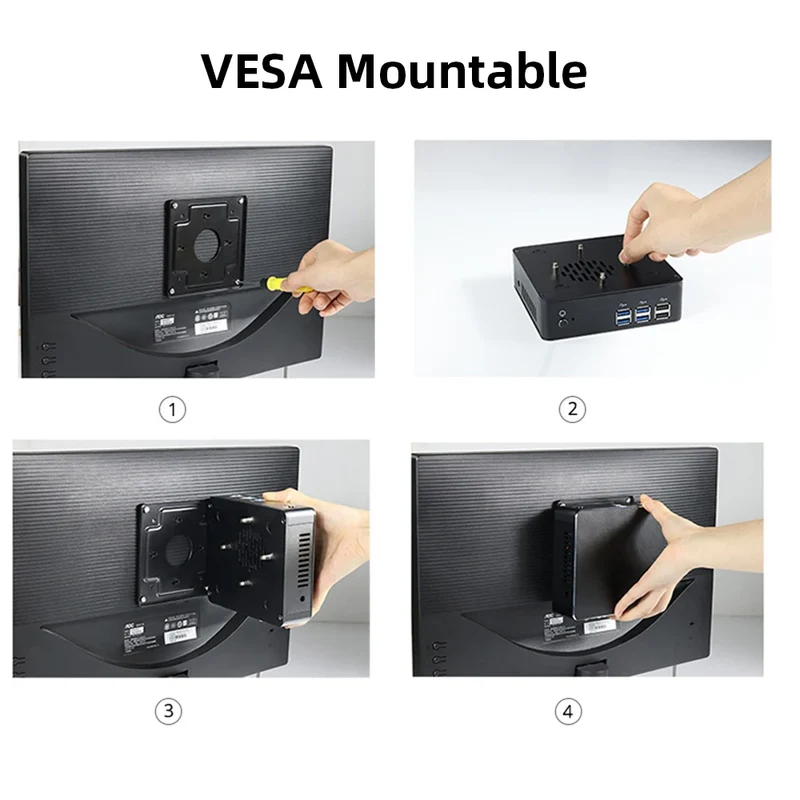Compact Mini PC Intel Core I7 5500U I5 5200U I3 5005U Windows 10 Linux 300Mbps WiFi Gigabit Ethernet HTPC Thin Client