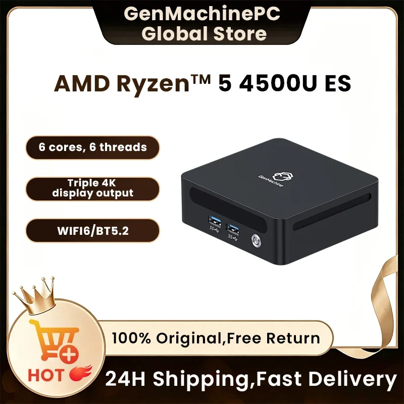 Windows 11 Ryzen Desktop 8C/16T 4.2GHz Mini Pc Ordenador Pc Gamer Genmachine AMD Ryzen 4500U 4600H 4700U 4800H ES Mini Pc