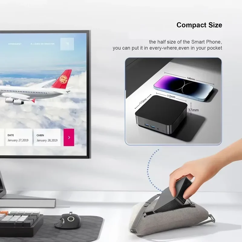 Hotselling Portable Intel N150 Windows 11 16GB RAM 512GB 1TB SSD Gaming Mini Computer WiFi 6 Desktop Mini PC Computer