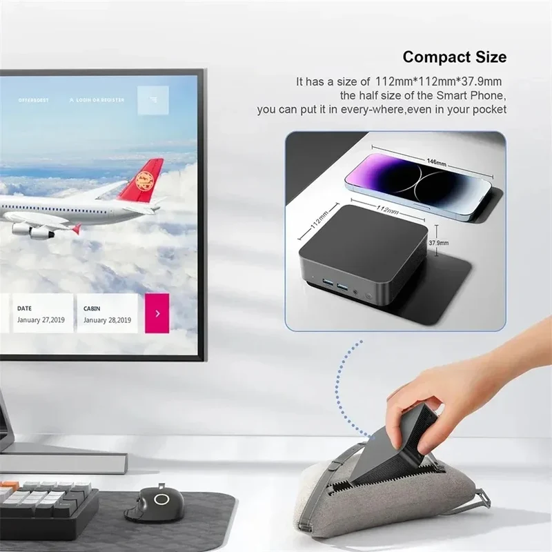 Hotselling Portable Intel N150 Windows 11 16GB RAM 512GB 1TB SSD Gaming Mini Computer WiFi 6 Desktop Mini PC Computer