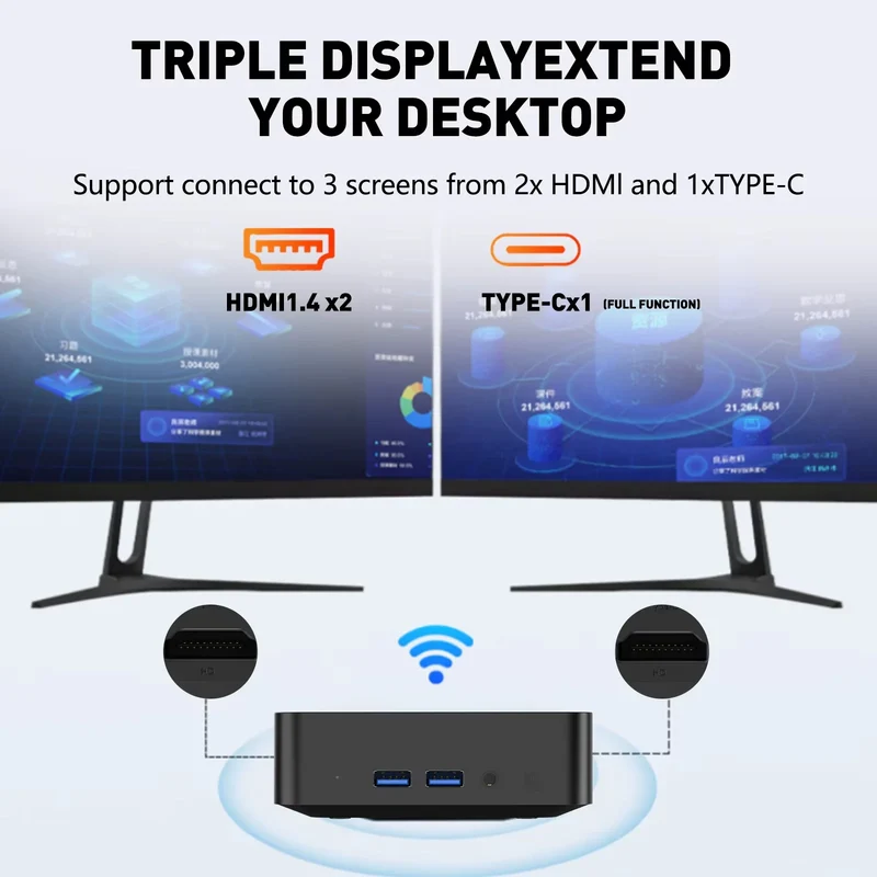 New Windows 11 Pro Portable Mini PC Gamer Core i9 8950HK i3 6100 Mini Computer 16GB RAM 1TB SSD 1000M Ethernet Gaming PC Desktop