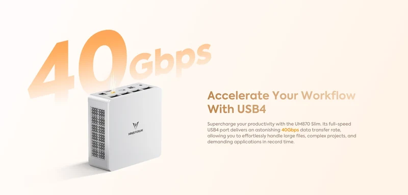 MINISFORUM Mini PC UM870 Slim AMD Ryzen 7 8745HMini Computer Window 11 DDR5 32GB 1TB SSD UM680 Slim AMD Ryzen 7 6800H Gaming PC