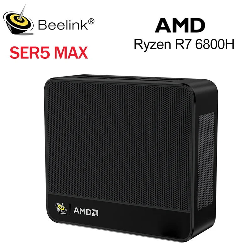 Beelink Mini PC SER5 Max AMD R7 6800U 7735HS R5 5500U R3 3200U 16G 500G NVME Windows Type-C Triple Screen Gamer Mini Computer