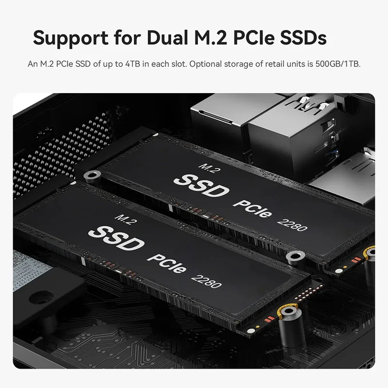 Beelink Mini PC SER5 Max AMD R7 6800U 7735HS R5 5500U R3 3200U 16G 500G NVME Windows Type-C Triple Screen Gamer Mini Computer