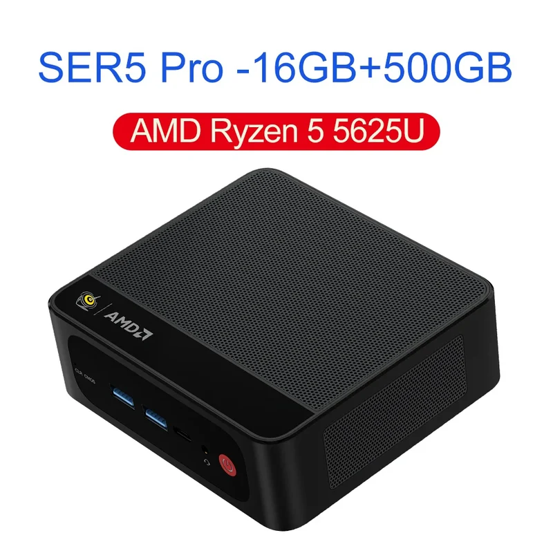 Beelink Mini PC SER5 Max AMD R7 6800U 7735HS R5 5500U R3 3200U 16G 500G NVME Windows Type-C Triple Screen Gamer Mini Computer